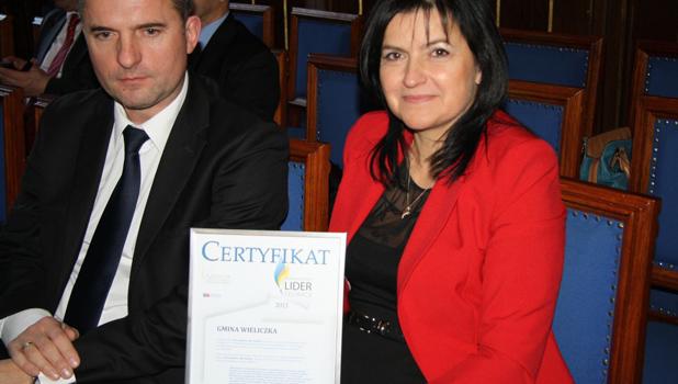 Certyfikat „Samorzdowy Lider Edukacji” dla Wieliczki