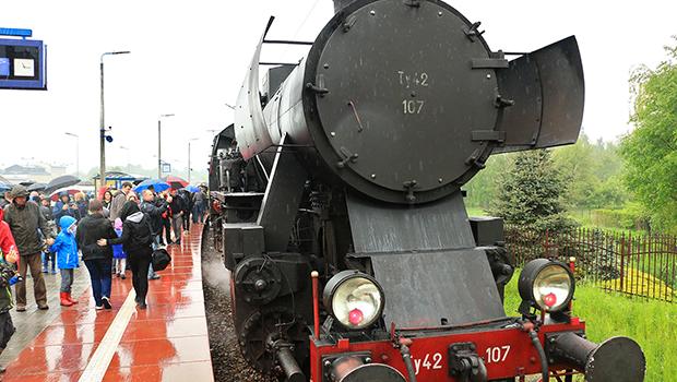 Historyczne lokomotywy w Wieliczce - zdjcia