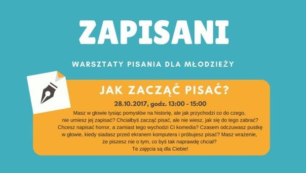 Zapisani – warsztaty pisania dla modziey