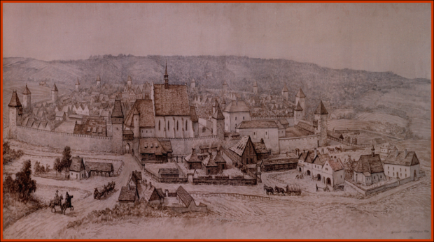 Widok Wieliczki, mal.  A. Dugosz 1968 r..png
