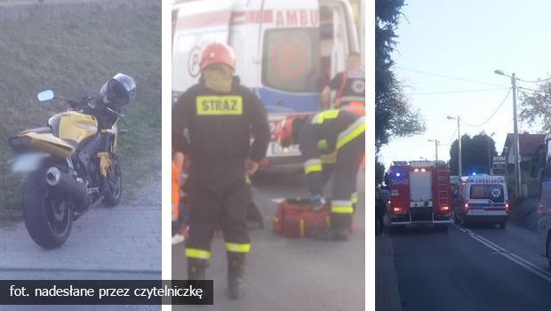 Wieliczka. Na ul. Lednickiej motocyklista potrci pieszego. Oboje trafili do szpitala.