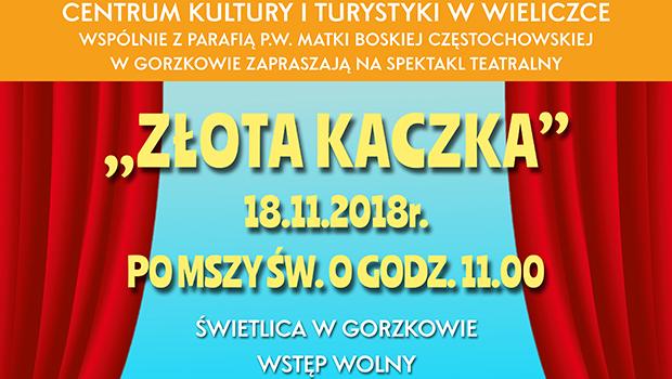 Spektakl dla dzieci „Złota Kaczka” w Gorzkowie