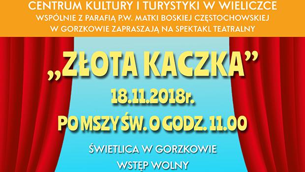 Spektakl dla dzieci „Zota Kaczka” w Gorzkowie
