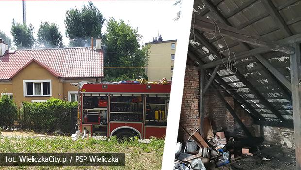 Os. Sienkiewicza. Poar na poddaszu domu.