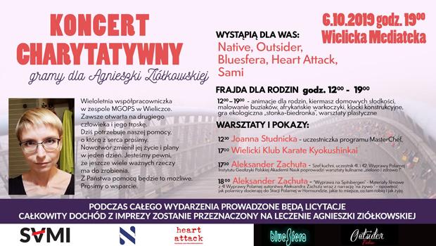 Koncert Charytatywny dla Agnieszki Ziółkowskiej z MGOPS już w niedzielę!