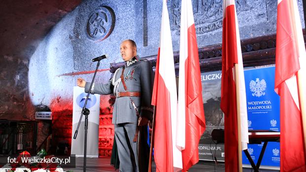 Patriotycznie w wielickiej kopalni