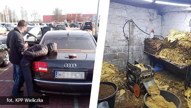 Policjanci z Wieliczki zlikwidowali nielegaln wytwrni papierosw zabezpieczajc ponad 1200 kg tytoniu
