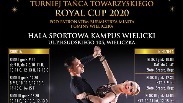 7 i 8 marca po raz trzeci w Wieliczce odbędzie się Ogólnopolski Turniej Tańca Towarzyskiego Royal Cup 2020