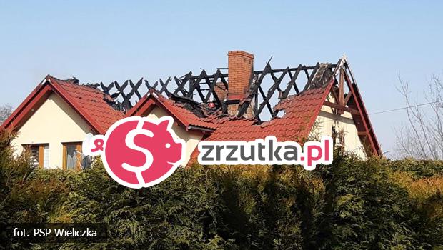 W Węgrzcach Wielkich płonął dom – trwa zbiórka pieniędzy na rzecz pokrzywdzonych