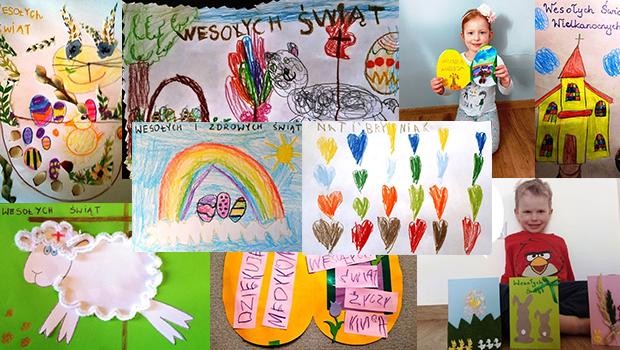 Dzieci z przedszkola w Koźmicach Wielkich przygotowały kartki w ramach akcji Kartka dla medyka