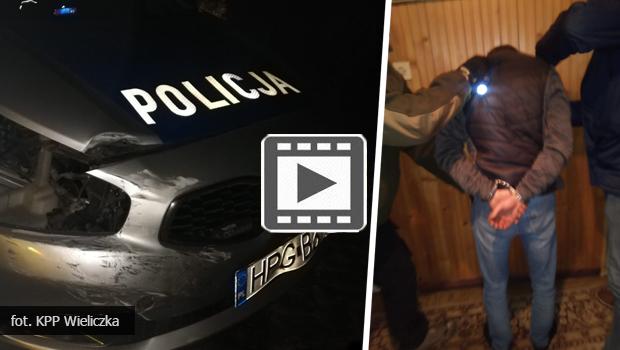 Staranowa radiowz i prawie potrci kobiet uciekajc w Ochmanowie przed policjantami [wideo]