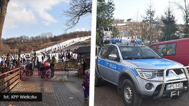 Działania Policji w związku z brakiem zamknięcia stoku narciarskiego w Podstolicach.