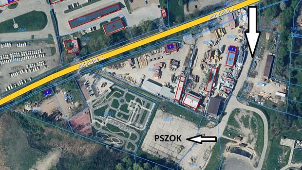 Tymczasowa lokalizacja Punktu Selektywnej Zbirki Odpadw Komunalnych w Wieliczce w czasie prowadzenia inwestycji