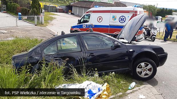 Wieliczka. Zderzenie na skrzyowaniu DK94 z ul. Powstania Styczniowego.