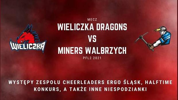 Już w niedzielę Wieliczka Dragons vs Miners Wałbrzych czyli futbol amerykański w Wieliczce