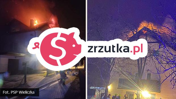 Dwa tygodnie temu płonął w Wieliczce dom – obecnie trwa zbiórka pieniędzy na odbudowę