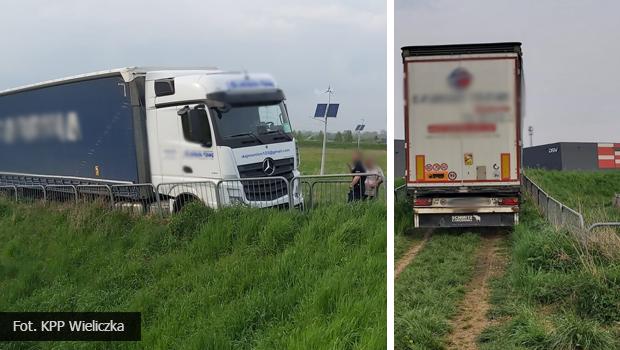 TIR jecha przez ki w Brzegach, utkn przed mostkiem – tak kierowc prowadzia nawigacja