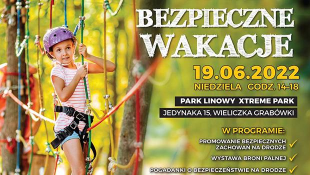 Pokaz antyterrorystyczny w wielickim parku linowym Xtreme Park