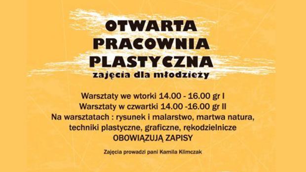 Zajcia dla modziey w Pracowni Plastycznej w GCK