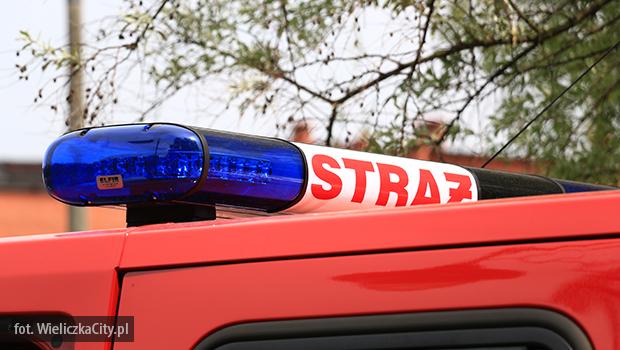 55 strażaków walczyło 1 maja z pożarem domów w Wieliczce