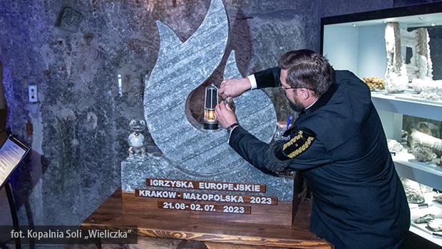 Ogie Pokoju i medale Igrzysk Europejskich w wielickiej kopalni