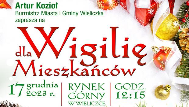 Wigilia dla mieszkacw na wielickim rynku - zapraszamy
