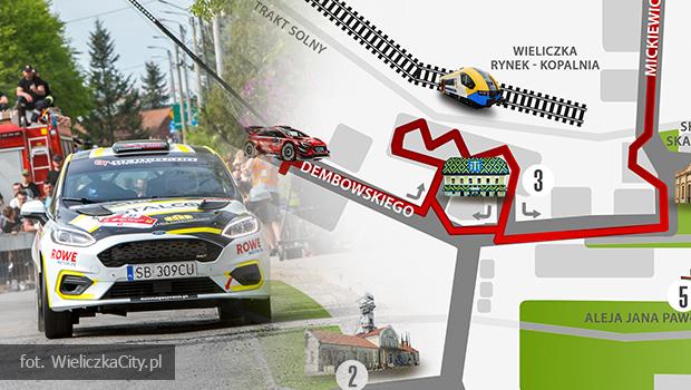 Mapa i trasy przejazdu 9. Rajdu Memoriau Kuliga i Bublewicza Wieliczka 2025