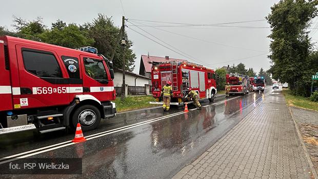 Wieliczka. Urzdzenie do dymu postawio na nogi straakw z Wieliczki i Czarnochowic
