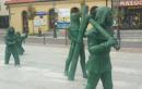 Rzeby grnikw na Rynku Grnym w Wieliczce