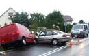 Wypadek w Raciborsku - czołowe zderzenie