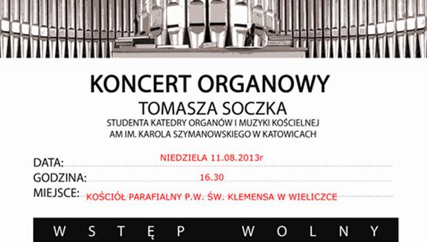Koncert organowy Tomasza Soczka