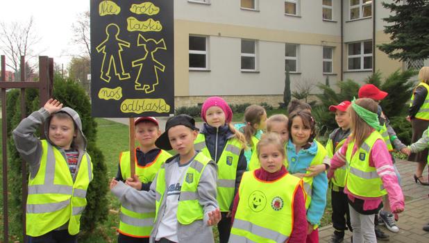 SP w Wgrzcach Wielkich - „Nie rb aski, no odblaski!”