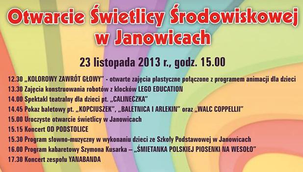 Otwarcie wietlicy rodowiskowej w Janowicach