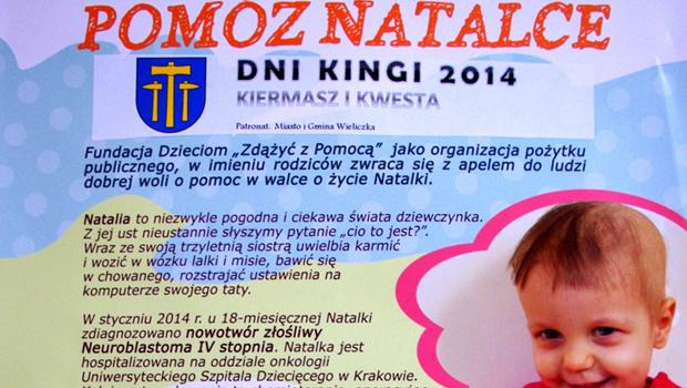 Pomoc dla Natalki z Wieliczki podczas Dni w. Kingi 2014