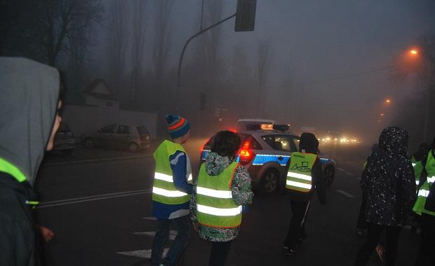 Odblaskowy marszobieg przygotowany przez Szko Podstawow nr 2 w Wieliczce