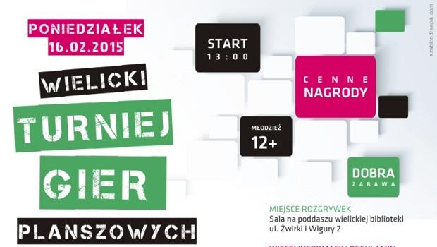 Gramy! Ruszyy zapisy na Wielicki Turniej Gier Planszowych!