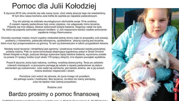 Pomoc dla Julii z Niepoomic