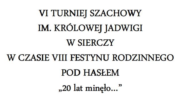 VI Turniej Szachowy w Sierczy