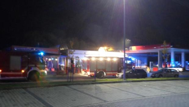 Pożar na stacji paliw w centrum Wieliczki