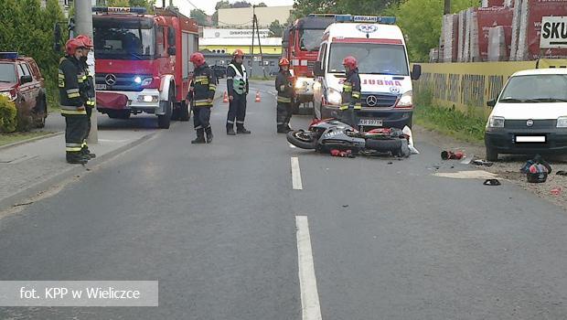 miertelny wypadek na ul. Jedynaka. Motocyklista zmar w szpitalu.