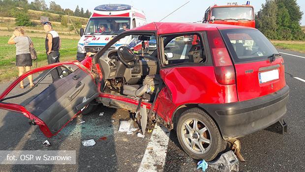 Wypadek w miejscowoci Brzezie. Dwjka dzieci w szpitalu. Na miejscu LPR z Gliwic.