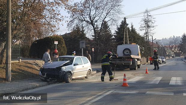 Zderzenie na skrzyowaniu ulic Kociuszki i Nowy wiat