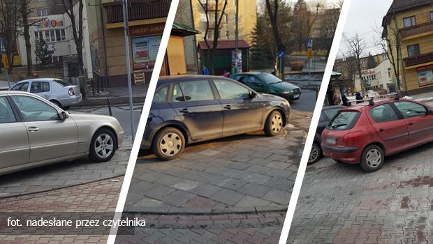 Mistrzowie parkowania znów atakują na ul. Sienkiewicza