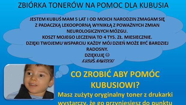 Przynie zuyty toner. W ten sposb pomoesz w leczeniu 5-letniego Kubusia