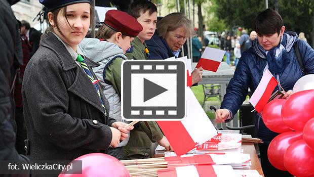 Obchody 226. rocznicy uchwalenia Konstytucji 3 maja w Wieliczce - film